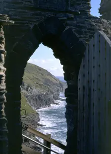 Gateway to inner ward, Tintagel Castle, Cornwall, 1998. Artist: N Corrie