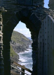 Gateway to inner ward, Tintagel Castle, Cornwall, 1998. Artist: N Corrie