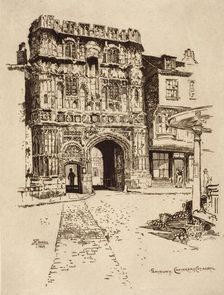 Gateway, Canterbury Cathedral, 1884. Creator: Joseph Pennell