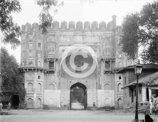 Gateway in Allahabad, Uttar Pradesh, India, 1902. Creator: Kirk & Sons of Cowes.