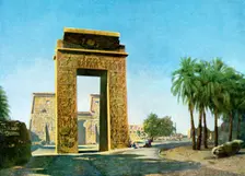 Gateway in front of the Temple of Khonsu, Karnak, Egypt, 20th Century