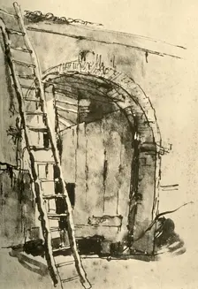 Gateway mid 18th century, (1928). Artist: Giovanni Battista Tiepolo