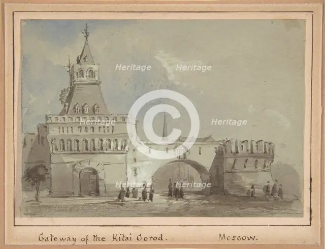Gateway of the Kitai Gorod, Moscow, 19th century. Creator: Anon.