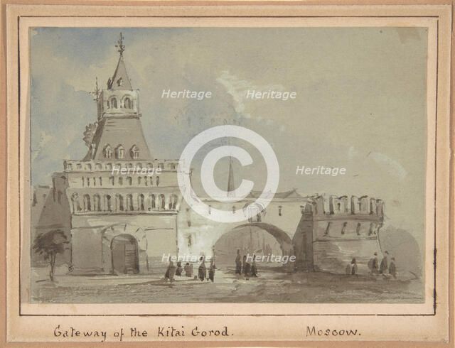 Gateway of the Kitai Gorod, Moscow, 19th century. Creator: Anon.