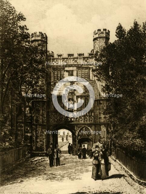 'Gateway of Trinity College, Cambridge', 1898. Creator: Unknown.