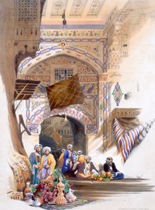 Gateway of a Bazaar, Grand Cairo Egypt, 1846. Creator: A Margaretta Burr