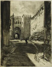 Gateway, Segovia, c. 1903. Creator: Joseph J Pennell