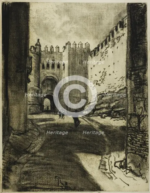 Gateway, Segovia, c. 1903. Creator: Joseph J Pennell.