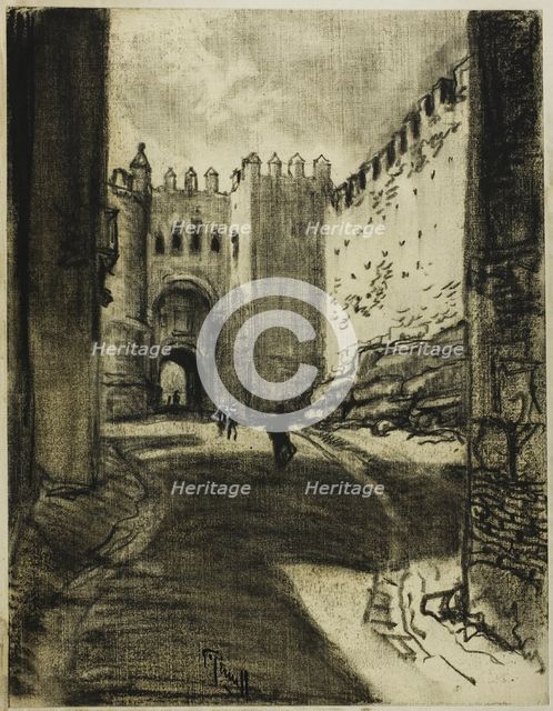 Gateway, Segovia, c. 1903. Creator: Joseph J Pennell.