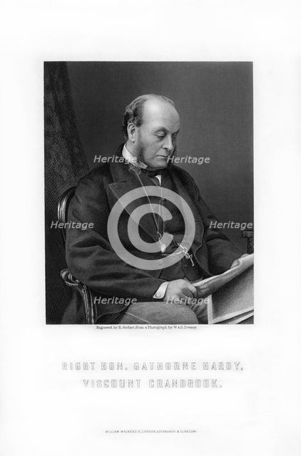Gathorne Gathorne-Hardy, 1st Earl of Cranbrook, English politician, 1881.Artist: E Stodart