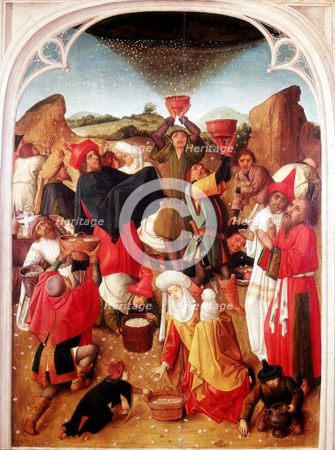 'Gathering of the Manna', c1460-1475. Artist: Master of the Gathering of the Manna