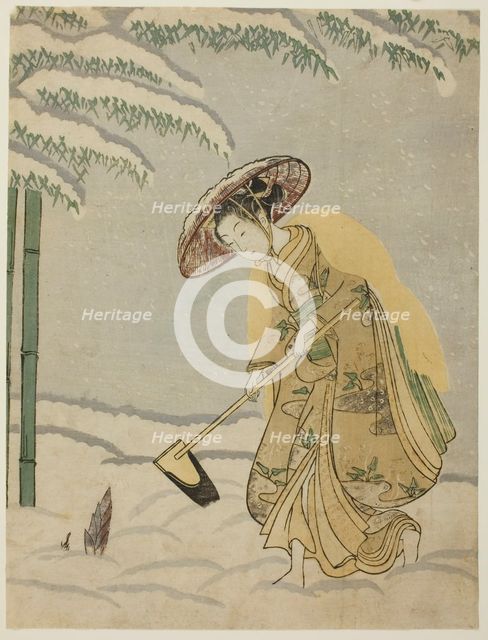 Gathering Bamboo Shoots, c. 1765. Creator: Suzuki Harunobu.