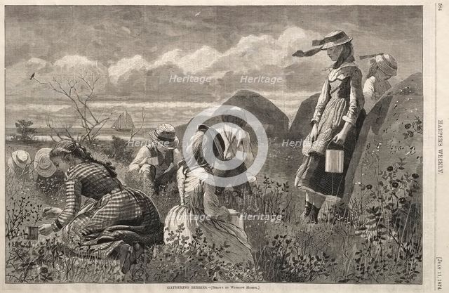 Gathering Berries, 1874. Creator: Winslow Homer (American, 1836-1910).
