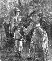 Gathering blackberries, 1872. Creator: Unknown