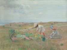 Gathering Flowers, Shinnecock, Long Island, c. 1897. Creator: William Merritt Chase