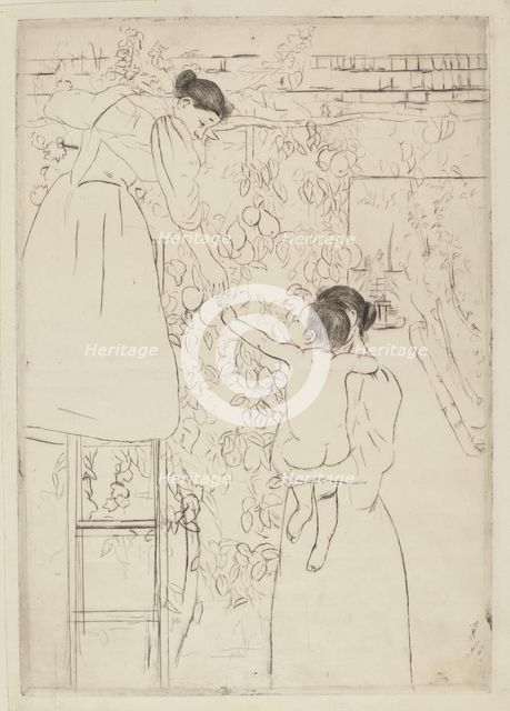 Gathering Fruit, c. 1893. Creator: Mary Cassatt.