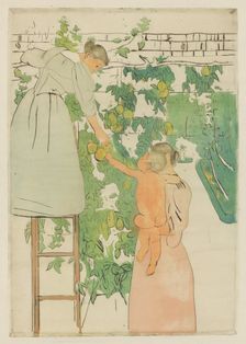 Gathering Fruit, c. 1893. Creator: Mary Cassatt