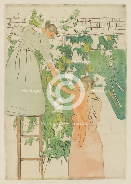 Gathering Fruit, c. 1893. Creator: Mary Cassatt.