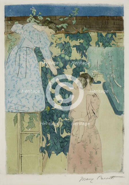 Gathering Fruit, c1893. Creator: Cassatt, Mary (1845-1926).