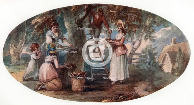 'Gathering Fruit', late 18th century.Artist: William Hamilton