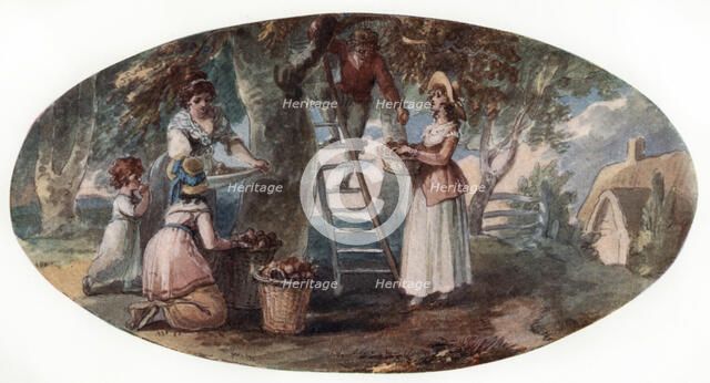 'Gathering Fruit', late 18th century.Artist: William Hamilton