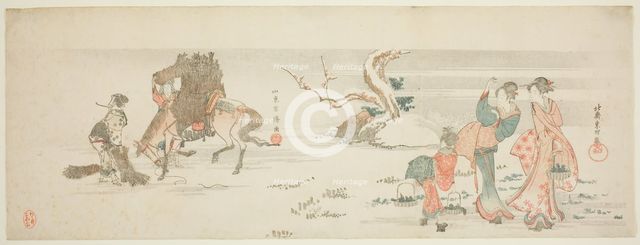 Gathering Herbs, Japan, c. 1796/97. Creator: Hokusai.
