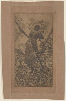 Gathering Leaves (Raccoglitrice di foglie), c. 1887. Creator: Giovanni Fattori