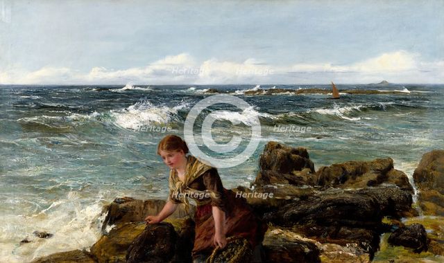 Gathering Limpets, 1886. Creator: James Clarke Hook.