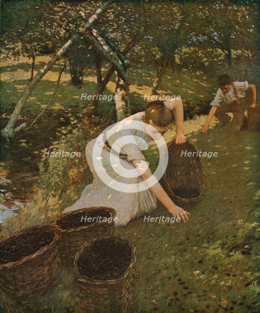 'Gathering Plums', 1901, (c1930). Creator: Henry Herbert la Thangue.