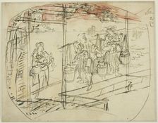 Gathering Salt Water at the Beach, n.d. Creator: Utagawa Kuniyoshi