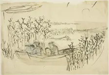 Gathering Seaweed at Omori, n.d. Creator: Utagawa Kuniyoshi