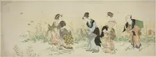 Gathering spring flowers, Japan, n.d. Creator: Kubo Shunman