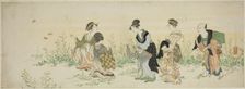 Gathering spring flowers, Japan, n.d. Creator: Kubo Shunman