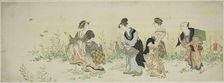 Gathering spring flowers, Japan, n.d. Creator: Kubo Shunman
