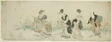 Gathering Spring Flowers, Japan, late 18th/early 19th century. Creator: Kubo Shunman
