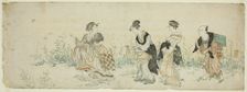 Gathering Spring Flowers, Japan, late 18th/early 19th century. Creator: Kubo Shunman