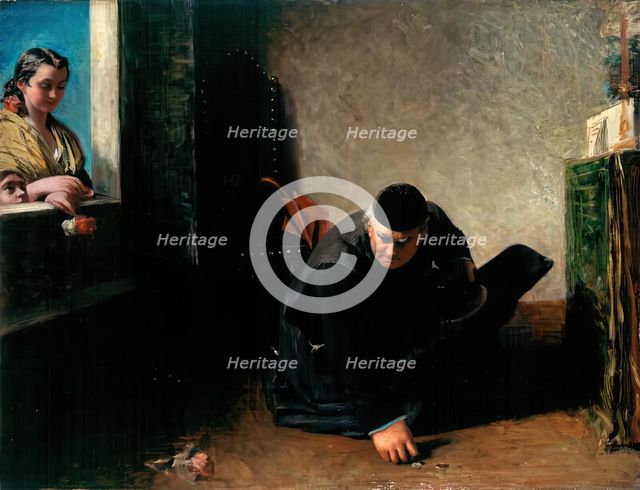 Gathering The Offerings, c1855. Creator: John Phillip.