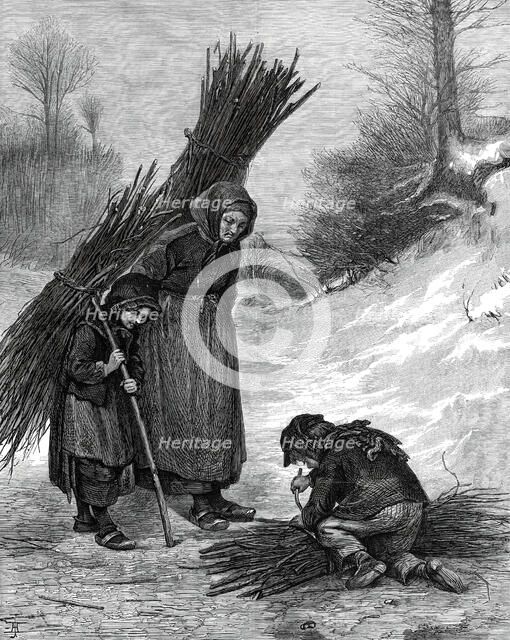 "Gathering Wood" by Edouard Frère, 1876.  Creator: Unknown.