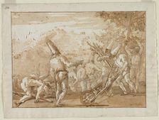 Gathering Wood, late 1790s. Creator: Giovanni Domenico Tiepolo (Italian, 1727-1804)