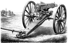 Gatling rapid fire gun, 1861-1862 (1872). Artist: Anon