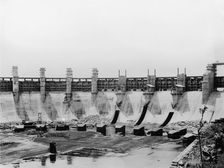 Gatun Lake spillway, Panama Canal, c.between 1910 and 1914. Creator: Unknown