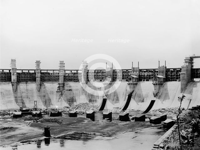 Gatun Lake spillway, Panama Canal, c.between 1910 and 1914. Creator: Unknown.