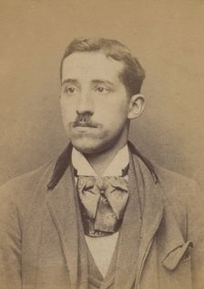 Gauche. Henri. 24 ans, né le 7/2/60 à Paris. Rentier. Anarchiste., 1884. Creator: Alphonse Bertillon
