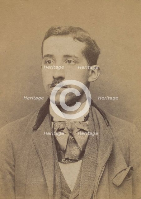 Gauche. Henri. 24 ans, né le 7/2/60 à Paris. Rentier. Anarchiste., 1884. Creator: Alphonse Bertillon.