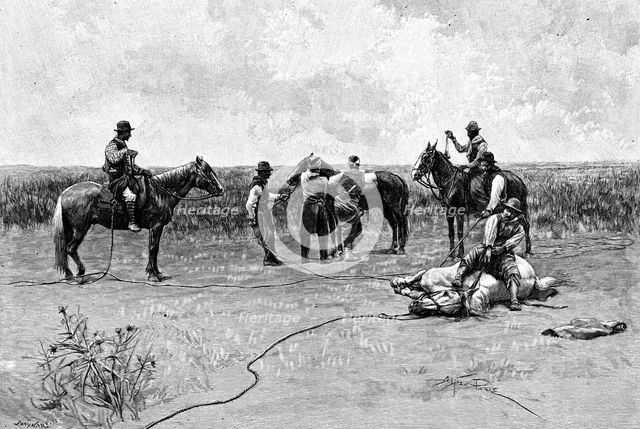 Gauchos, 1895.Artist: Alfred Paris
