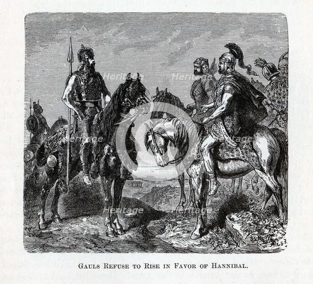 Gauls Refuse to Rise in Favor of Hannibal, 1882. Artist: Anonymous  