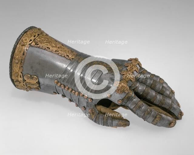 Gauntlet for the Left Hand, German, Augsburg, ca. 1557. Creator: Jorg Sigman.