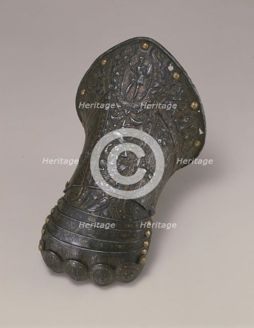 Gauntlet for the Left Hand, Milan, 1575/90. Creator: Lucio Piccinino.