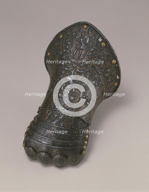 Gauntlet for the Left Hand, Milan, 1575/90. Creator: Lucio Piccinino.