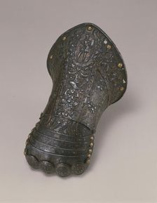 Gauntlet for the Left Hand, Milan, 1575/90. Creator: Lucio Piccinino